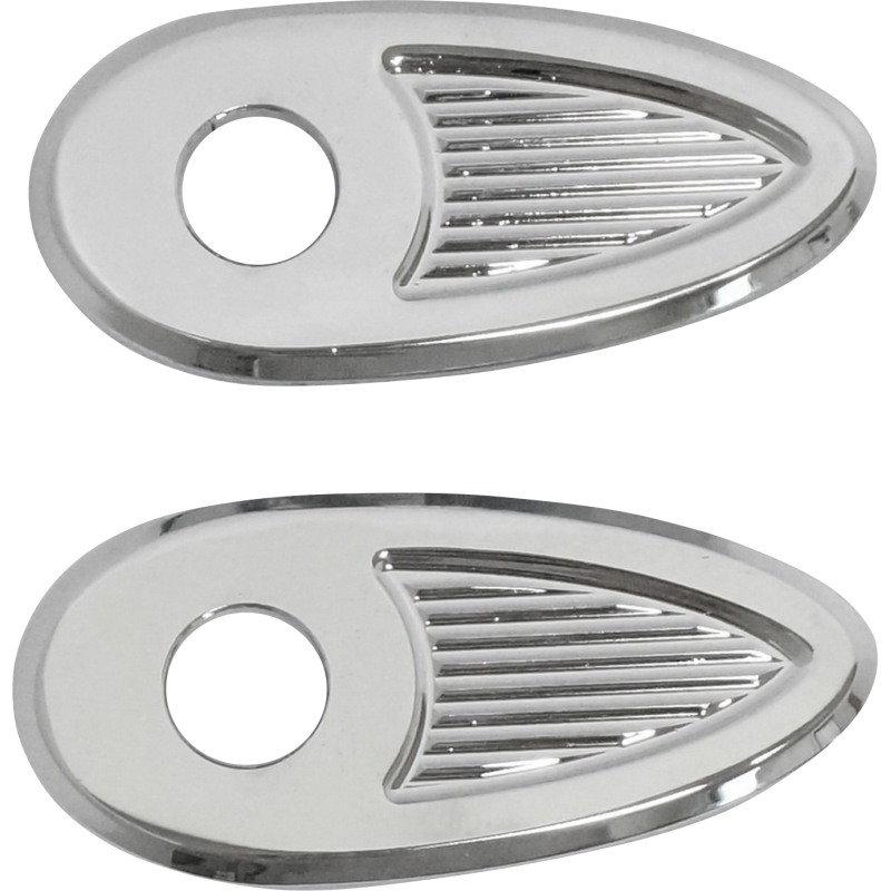 KODLIN FENDER STRUTS REAR INDICATOR ADAPTOR / COVER PLATE CHROME K68485