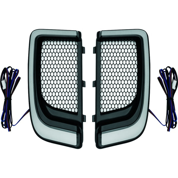 KURYAKYN FAIRING GRILL LED LWR TRACER BK 5064