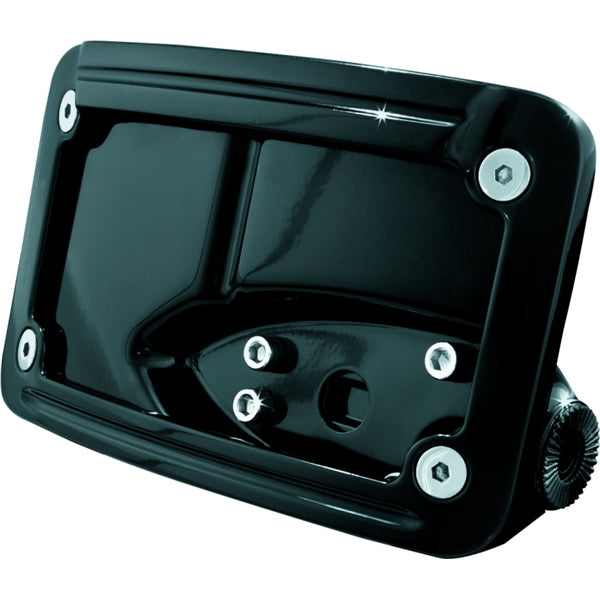 KURYAKYN LICENSE PLATE MOUNT CURVED BK 3125