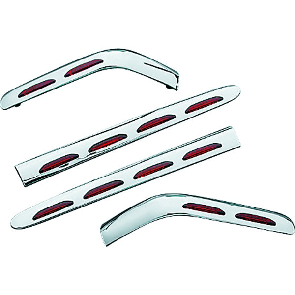 KURYAKYN SADDLEBAG MOLDING SET 4PC LED LIGHT CHRM 3202
