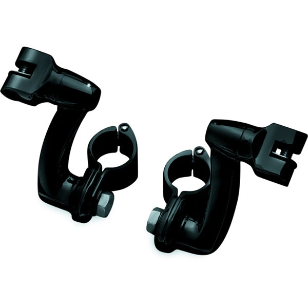 KURYAKYN FOOTPEG MOUNT OFFSET W/ 1-1/4" CLAMP BK 7571