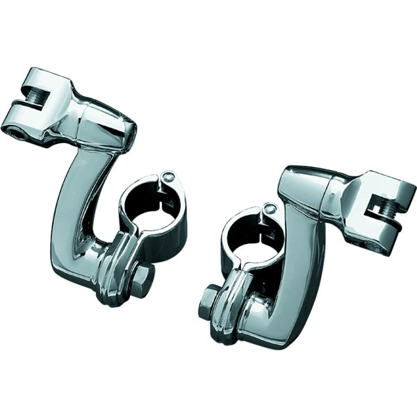 KURYAKYN FOOTPEG MOUNT W/1-1/4"MAG CLAMP CHRM 7986