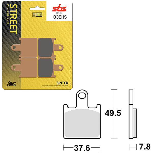 SBS PERFORMANCE HS SINTER BRAKE PAD  6250838100