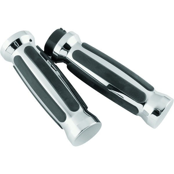 BIKER'S CHOICE GRIP DUAL CABLE CHROME/BK HARLEY 498414