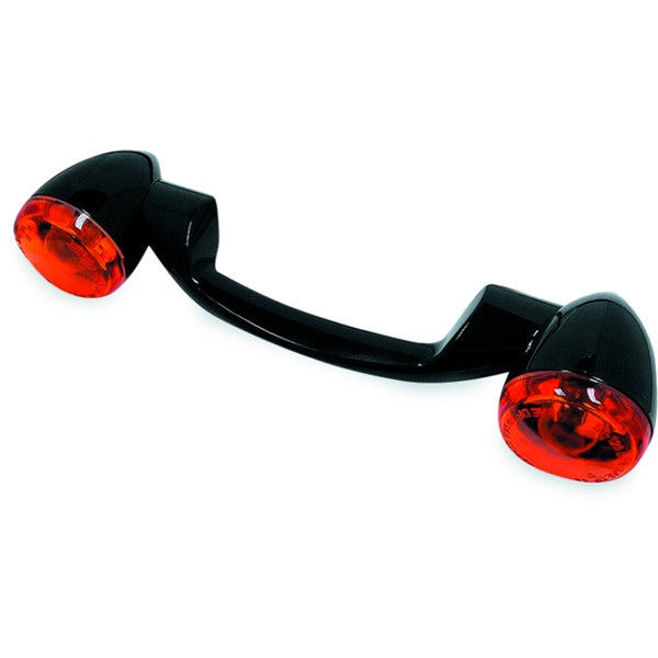 BIKER'S CHOICE TURN SIGNAL BAR KIT BK W/AMBER LENS 491157