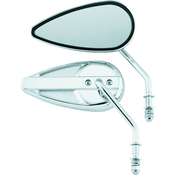 BIKER'S CHOICE MIRROR TEARDROP CH UNIV QTY2 489828