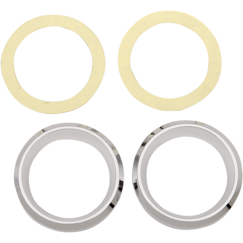 DRAG SPECIALTIES GAUGE BEZELS F/86-13 FLTR 2"GAUGES PR 2202-0061