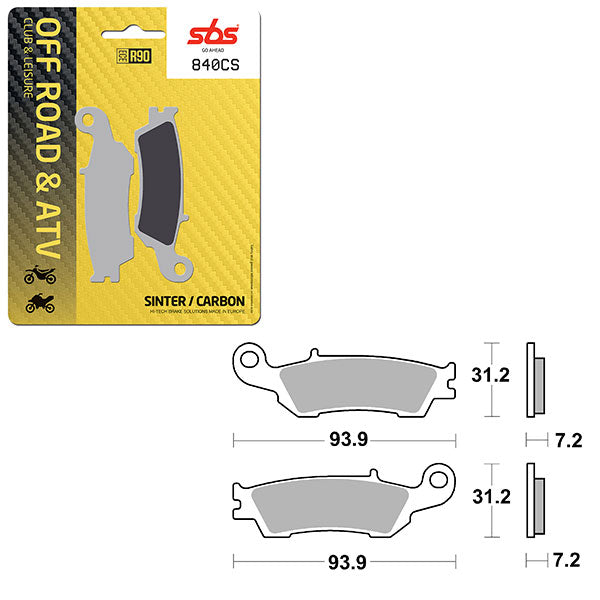 SBS CLUB, TRAILS & LEISURE CARBON BRAKE PAD  6330840100