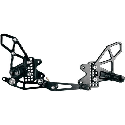 VORTEX 09-16 GSXR1000 REARSETS BLK V2 RS572K