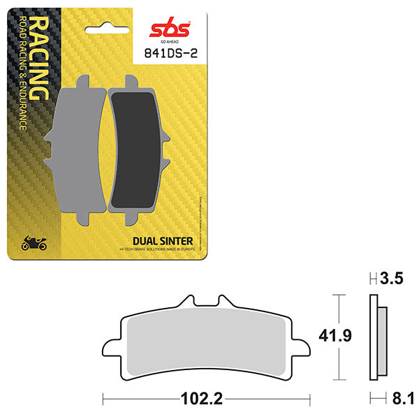 SBS DS-2 DUAL SINTER DYNAMIC RACING CONCEPT PAD  6410841106