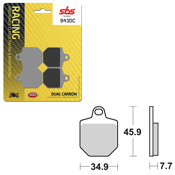 SBS DUAL CARBON FRONT FOR RACE USE ONLY BRAKE PAD  6290843100