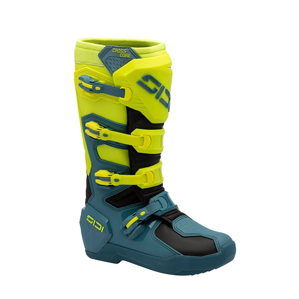 SIDI BOOT CROSSCORE PETROL FLUO YE 42 MMCROSSCOREPTRLYELF42
