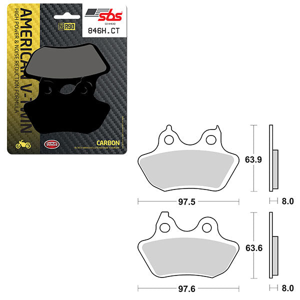 SBS HIGH POWER & NOISE REDUCTION CARBON BRAKE PAD  6510846100