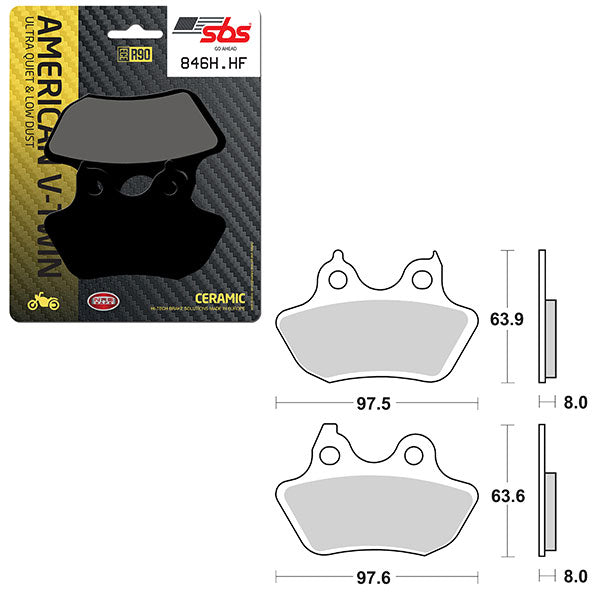 SBS HIGH POWER & NOISE REDUCTION CERAMIC BRAKE PAD  6490846100