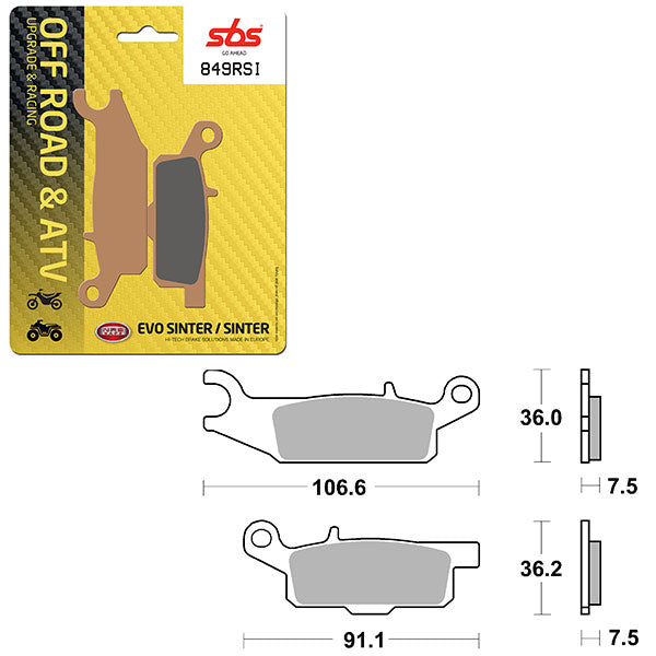 SBS EVO SINTER BRAKE PAD  6280849100