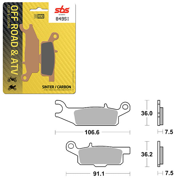 SBS ATV/UTV SINTER BRAKE PAD  6240849100