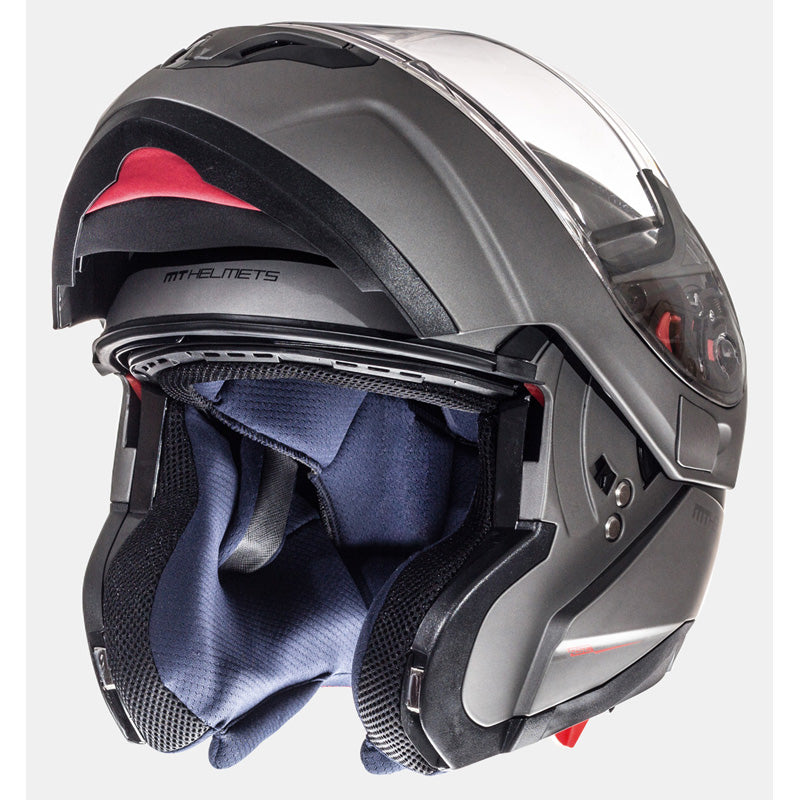 MT HELMETS ATOM SV SOLID TITANIUM MAT LG IT-025-036