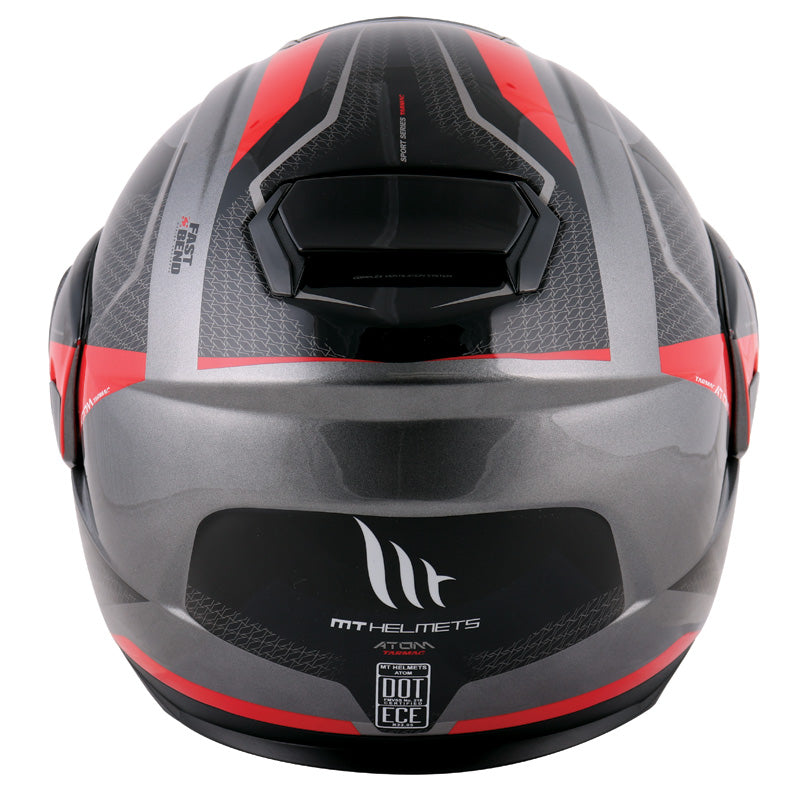 MT HELMETS ATOM SV TARMAC GL BK/RD/GR LG IT-025-106