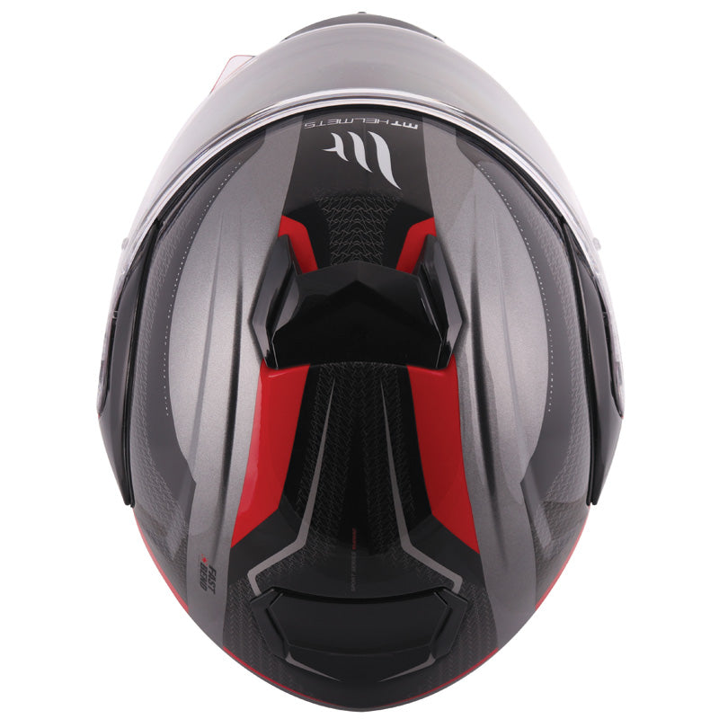 MT HELMETS ATOM SV TARMAC GL BK/RD/GR LG IT-025-106