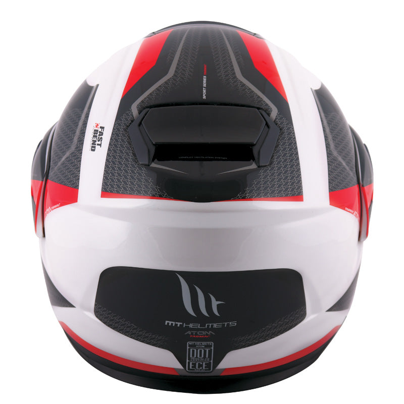 MT HELMETS ATOM SV TARMAC WHITE/RED LG IT-025-166