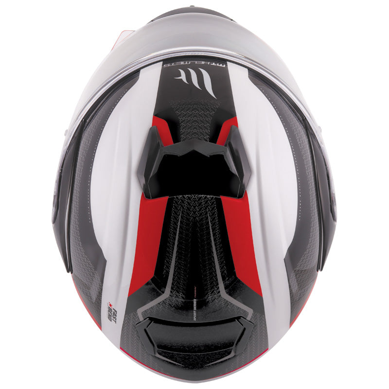 MT HELMETS ATOM SV TARMAC WHITE/RED LG IT-025-166