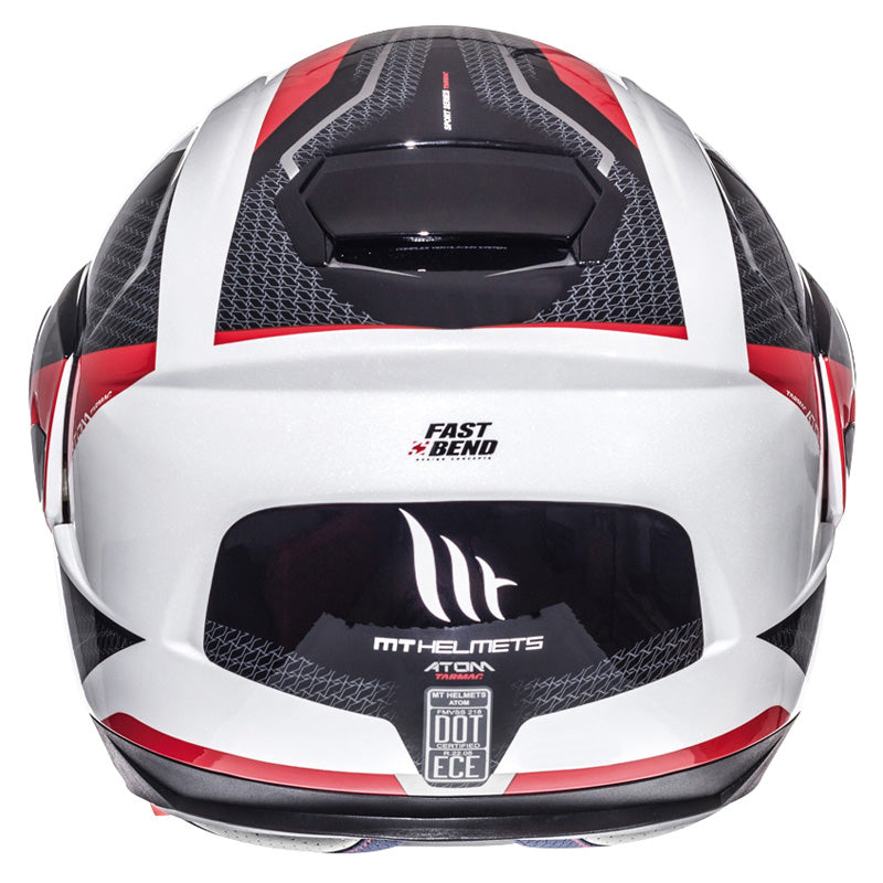 MT HELMETS ATOM SV TARMAC WHITE/RED LG IT-025-166