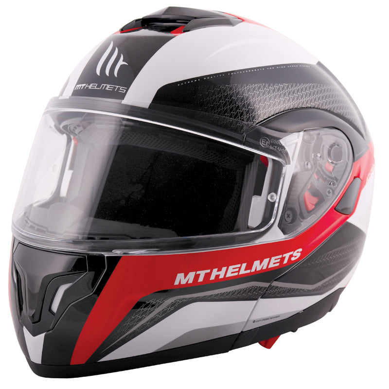 MT HELMETS ATOM SV TARMAC WHITE/RED LG IT-025-166
