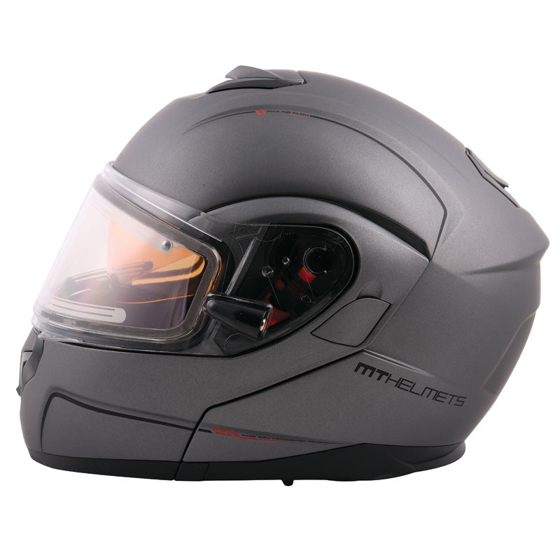 MT HELMETS ATOM SV SOLID E/S TITANIUM MAT LG IT-025-436