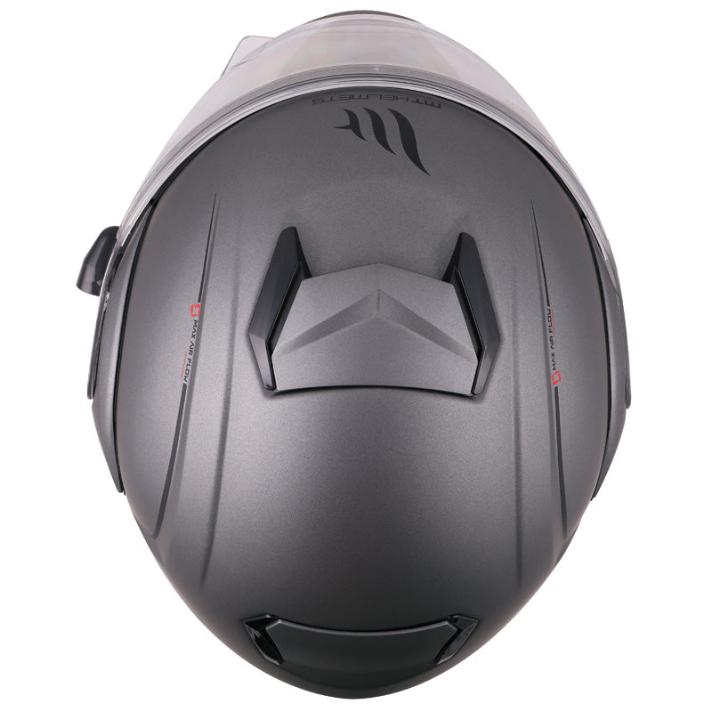 MT HELMETS ATOM SV SOLID E/S TITANIUM MAT LG IT-025-436