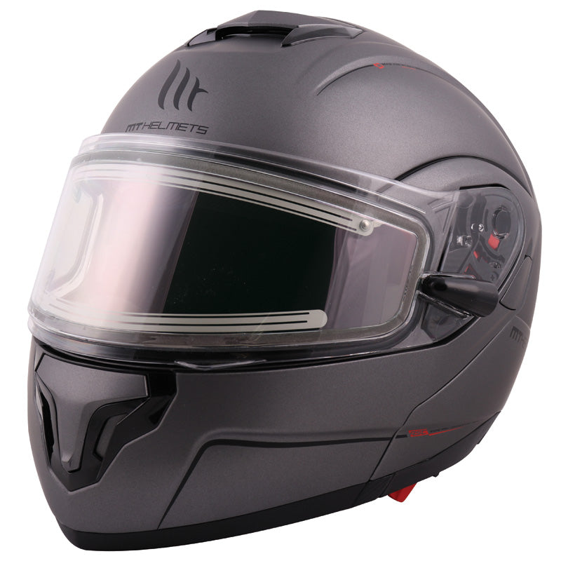 MT HELMETS ATOM SV SOLID E/S TITANIUM MAT LG IT-025-436