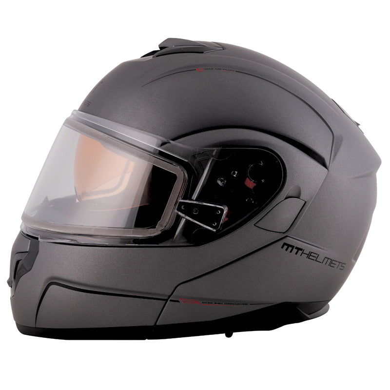 MT HELMETS ATOM SV SOLID D/L TITANIUM MAT LG IT-025-236