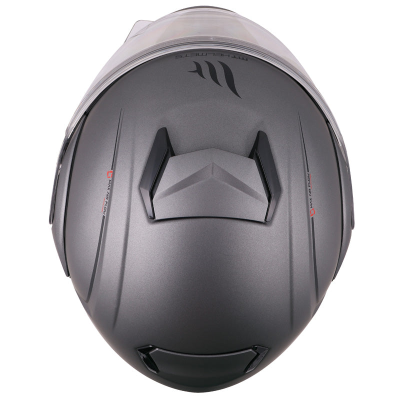 MT HELMETS ATOM SV SOLID D/L TITANIUM MAT LG IT-025-236