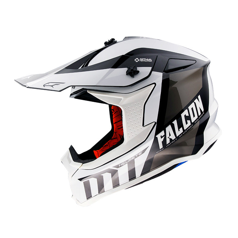 MT HELMETS FALCON WARRIOR WHITE L IT-221-556