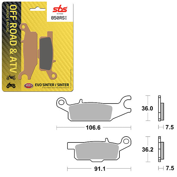 SBS EVO SINTER BRAKE PAD  6280850100