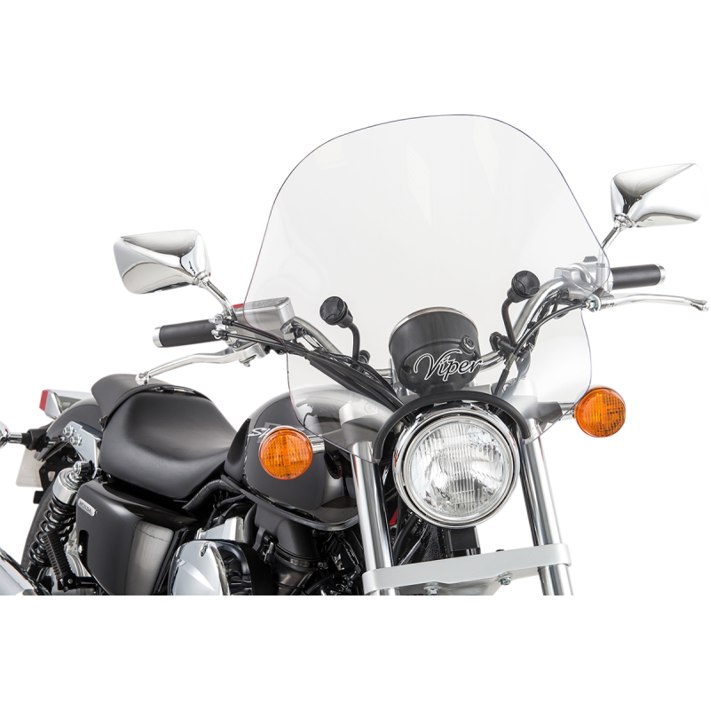 SLIPSTREAMER CLEAR VIPER WINDSHIELD C/W 1"&7/8" HDWRE SS-10-C