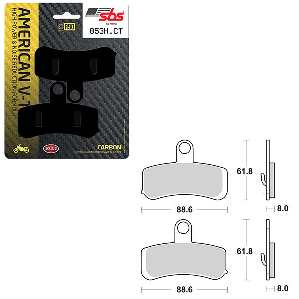 SBS HIGH POWER & NOISE REDUCTION CARBON BRAKE PAD  6510853100