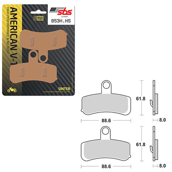 SBS HIGH PERFORMANCE & NO DUST SINTER BRAKE PAD  6550853100