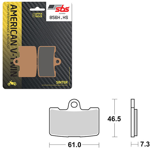 SBS HIGH PERFORMANCE & NO DUST SINTER BRAKE PAD  1655856