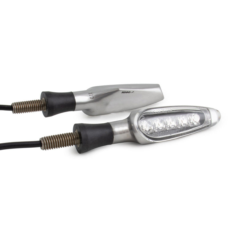KOSO CHROME INDICATOR LIGHTS  (PAIR) HE015M12