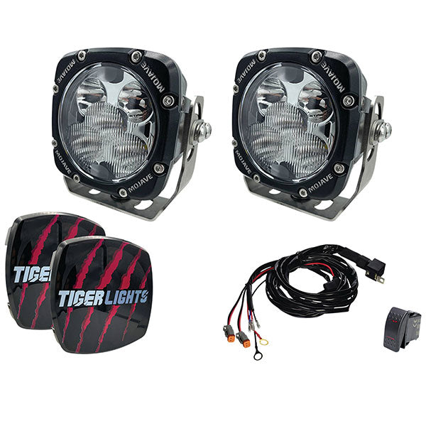 TIGER LIGHTS MOJAVE 4" LIGHT KIT & HARNESS  TLM4-KIT