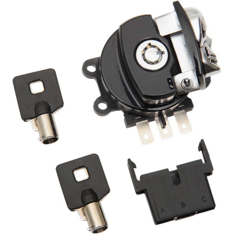 DRAG SPECIALTIES SWITCH IGN BLK SKULL 93-13 21-0209GBSKD