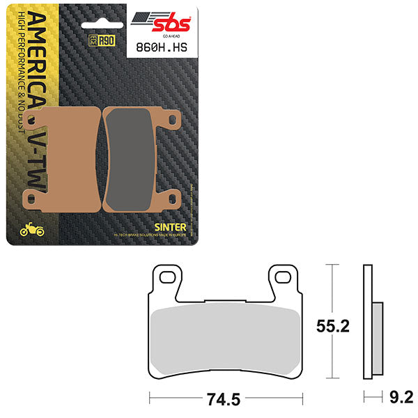 SBS HIGH PERFORMANCE & NO DUST SINTER BRAKE PAD  6550860100