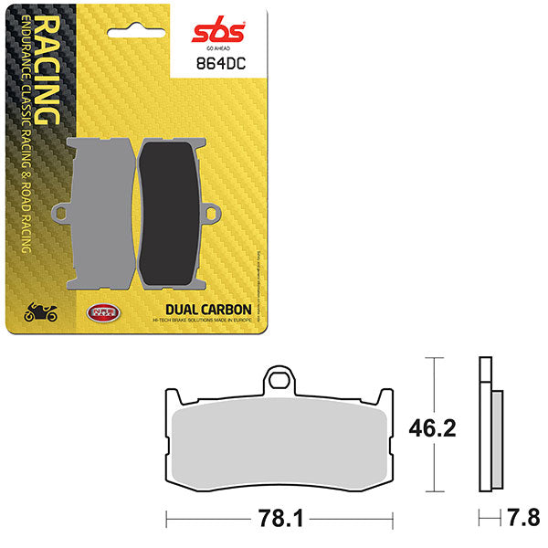 SBS DUAL CARBON FRONT FOR RACE USE ONLY BRAKE PAD  6290864100
