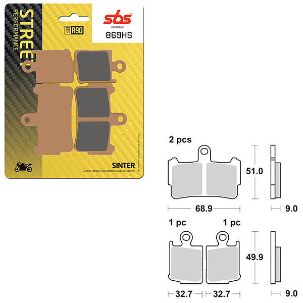 SBS PERFORMANCE HS SINTER BRAKE PAD  6250869100