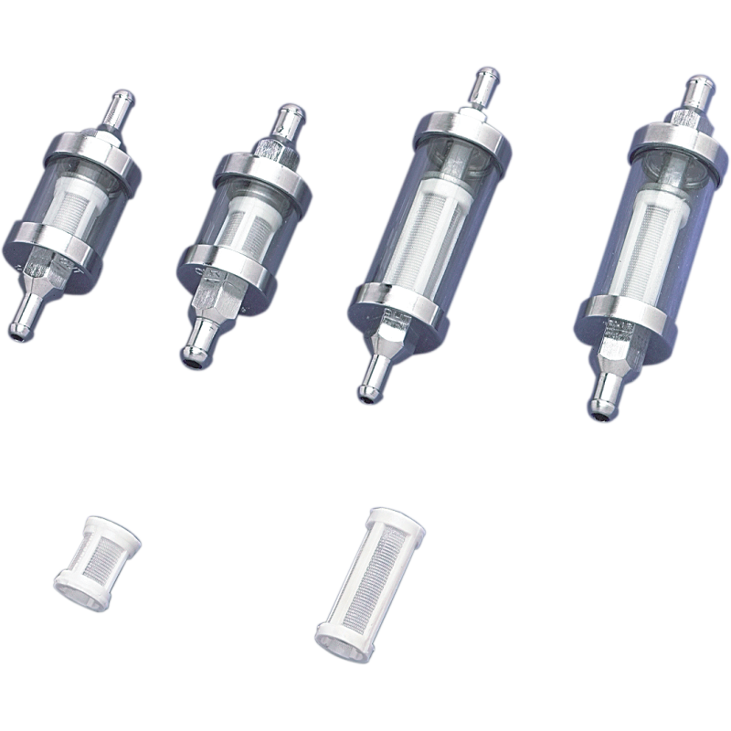 DRAG SPECIALTIES MINI 1/4" CLEAR GAS FILTER (EA) DS-391673