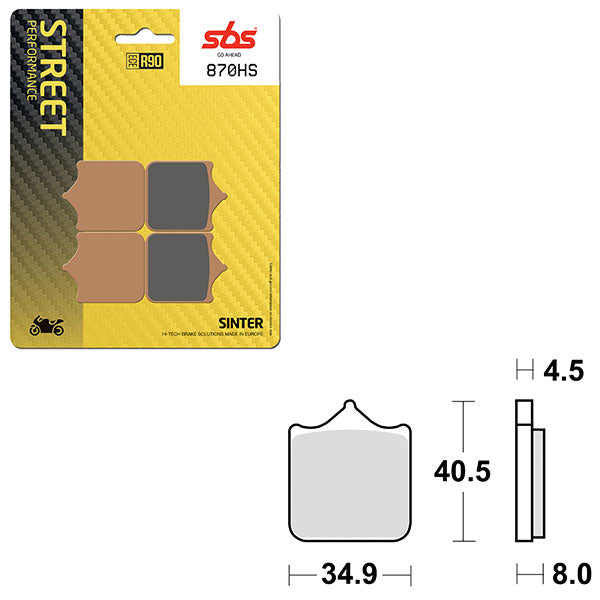 SBS PERFORMANCE HS SINTER BRAKE PAD  6250870100