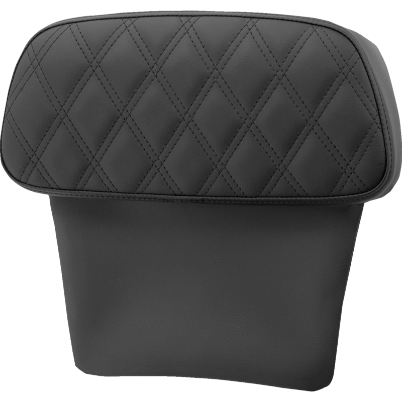 SADDLEMEN BACKREST PAD STEP UP BLK W/ LAT STITCH - FLT/FLH'14-'23 814-07-CPACK-SU