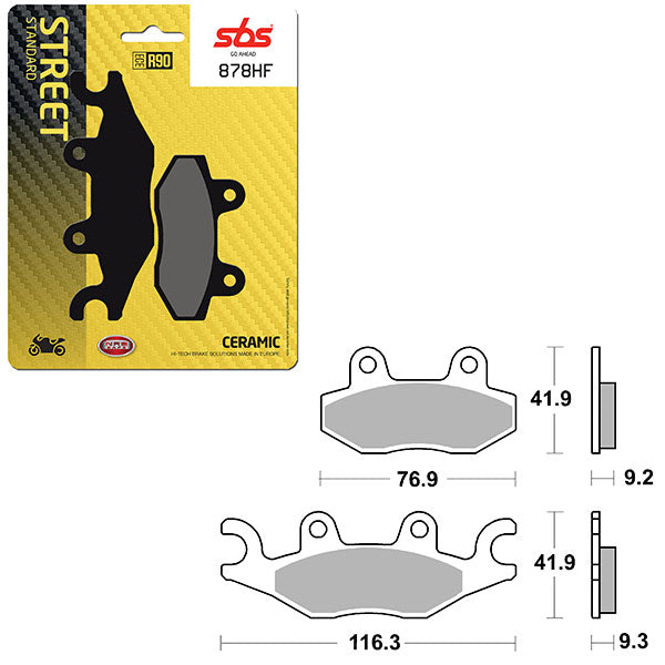SBS ATV/UTV CERAMIC BRAKE PAD  6190878100