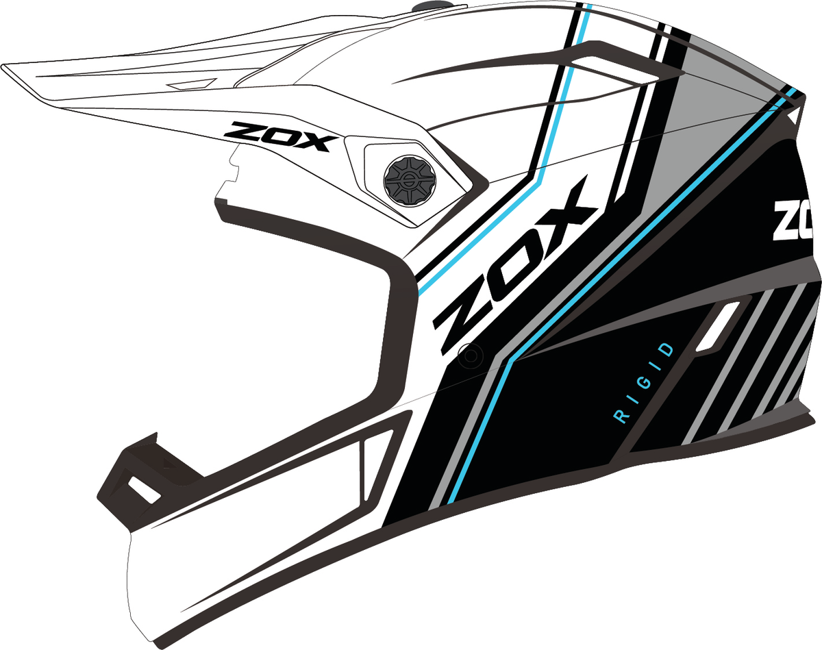 ZOX RAGE RIGID BLK/PEARL WHT XL ST-1592