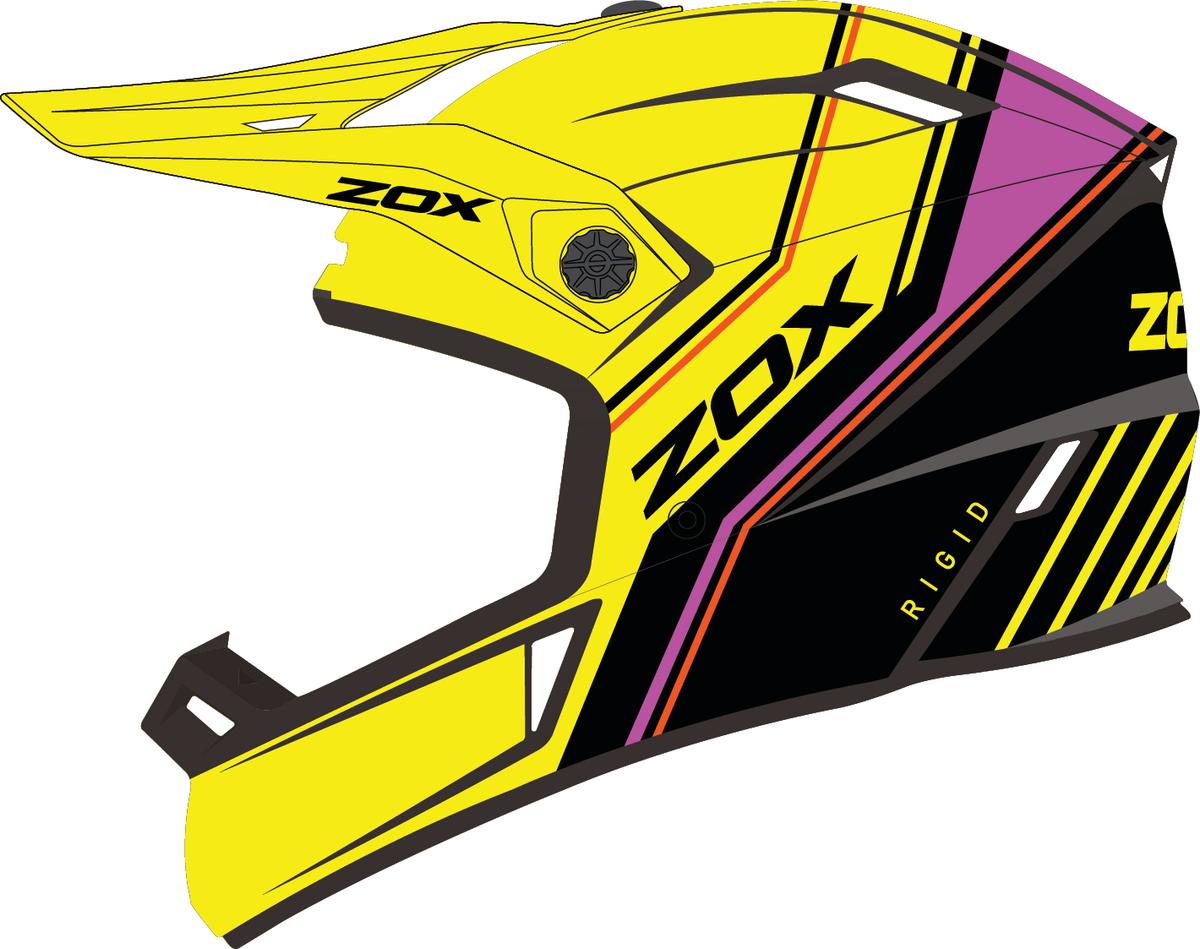 ZOX RAGE RIGID BLK/PINK/NEON YEL 2XL ST-1592
